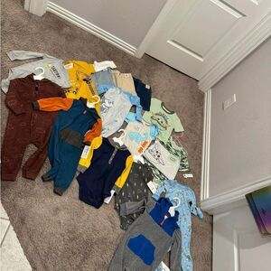 Assorted Baby Onesies and Rompers, shorts and tees 18-24 months